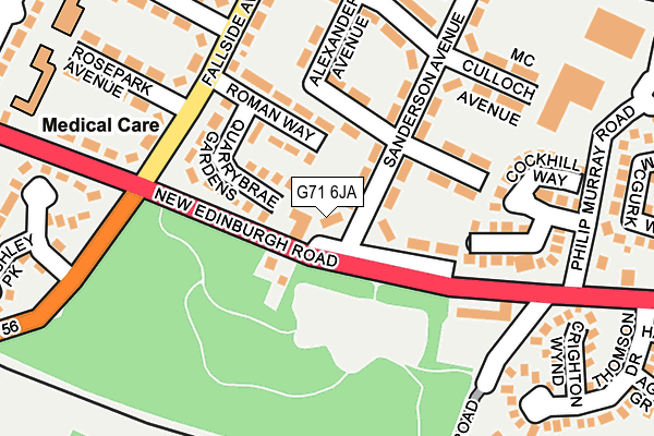 G71 6JA map - OS OpenMap – Local (Ordnance Survey)