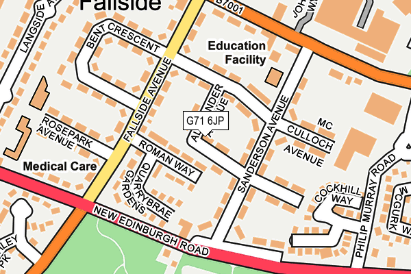 G71 6JP map - OS OpenMap – Local (Ordnance Survey)