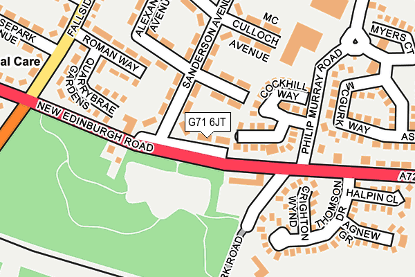 G71 6JT map - OS OpenMap – Local (Ordnance Survey)