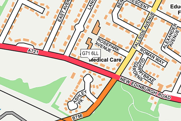 G71 6LL map - OS OpenMap – Local (Ordnance Survey)