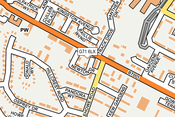 G71 6LX map - OS OpenMap – Local (Ordnance Survey)