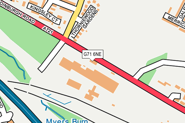 G71 6NE map - OS OpenMap – Local (Ordnance Survey)