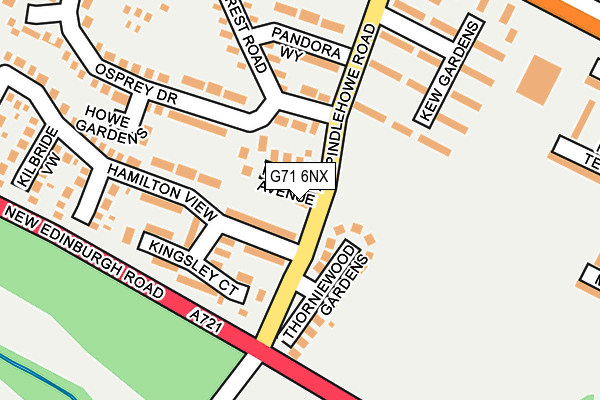 G71 6NX map - OS OpenMap – Local (Ordnance Survey)