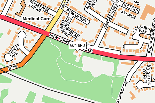 G71 6PD map - OS OpenMap – Local (Ordnance Survey)