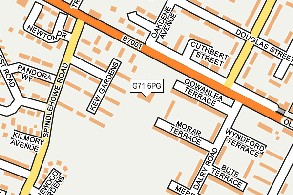 G71 6PG map - OS OpenMap – Local (Ordnance Survey)