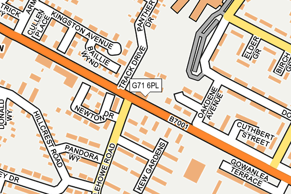 G71 6PL map - OS OpenMap – Local (Ordnance Survey)