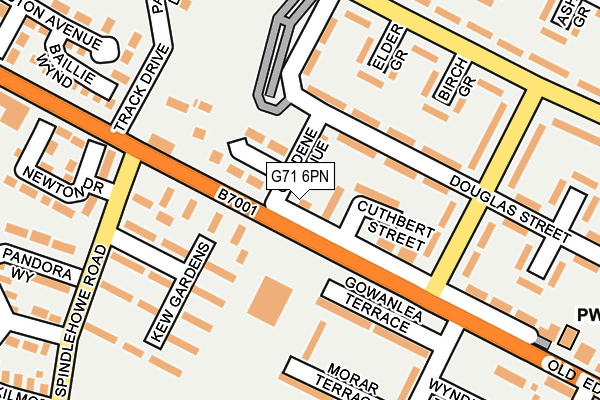 G71 6PN map - OS OpenMap – Local (Ordnance Survey)