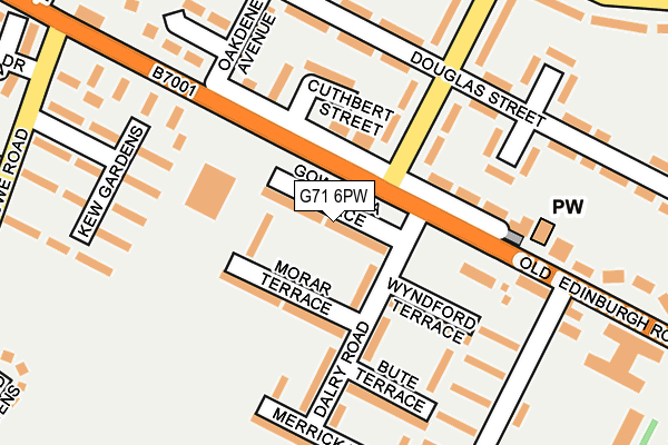 G71 6PW map - OS OpenMap – Local (Ordnance Survey)