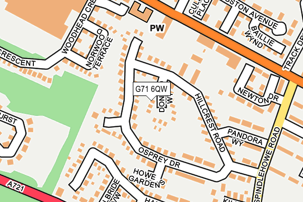 G71 6QW map - OS OpenMap – Local (Ordnance Survey)