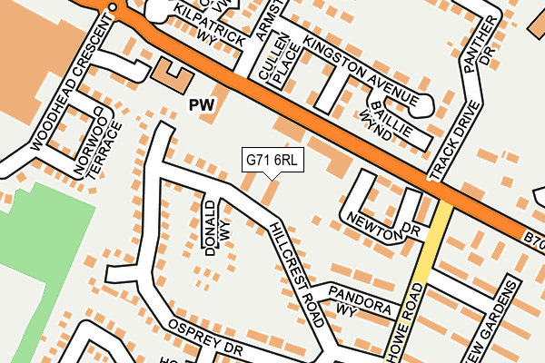 G71 6RL map - OS OpenMap – Local (Ordnance Survey)