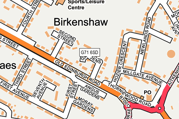 G71 6SD map - OS OpenMap – Local (Ordnance Survey)