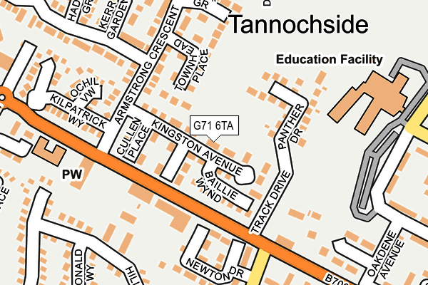 G71 6TA map - OS OpenMap – Local (Ordnance Survey)