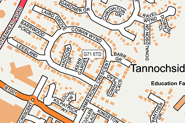 G71 6TD map - OS OpenMap – Local (Ordnance Survey)