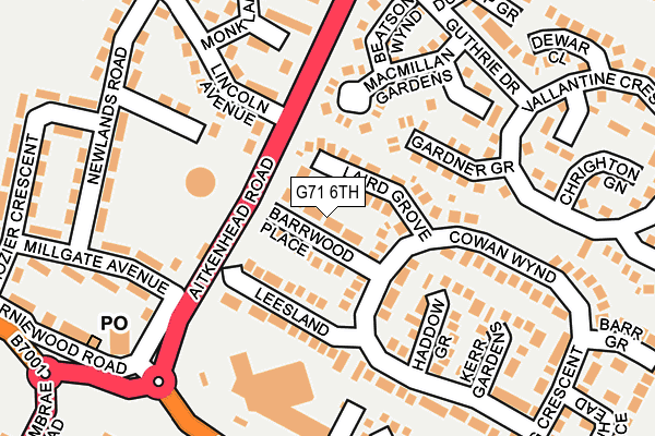 G71 6TH map - OS OpenMap – Local (Ordnance Survey)