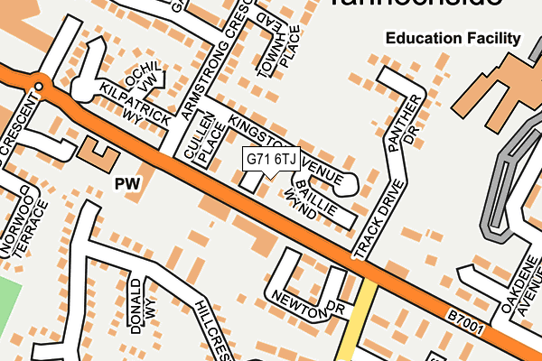 G71 6TJ map - OS OpenMap – Local (Ordnance Survey)