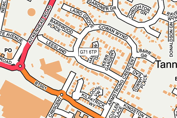 G71 6TP map - OS OpenMap – Local (Ordnance Survey)