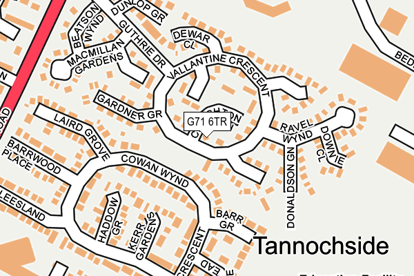 G71 6TR map - OS OpenMap – Local (Ordnance Survey)