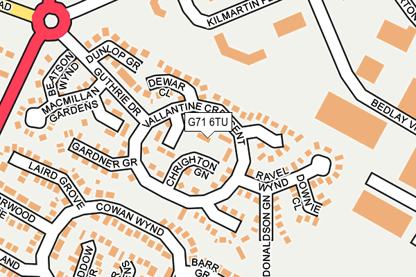 G71 6TU map - OS OpenMap – Local (Ordnance Survey)