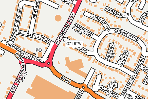 G71 6TW map - OS OpenMap – Local (Ordnance Survey)