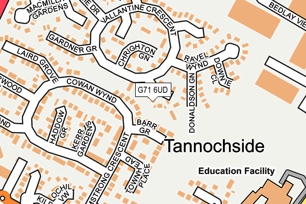 G71 6UD map - OS OpenMap – Local (Ordnance Survey)