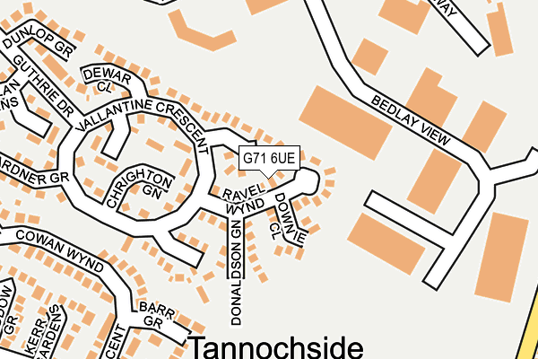 G71 6UE map - OS OpenMap – Local (Ordnance Survey)