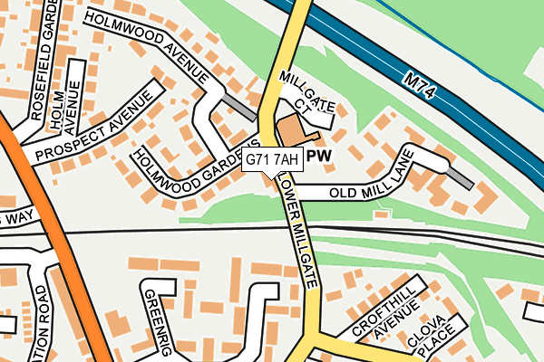 G71 7AH map - OS OpenMap – Local (Ordnance Survey)