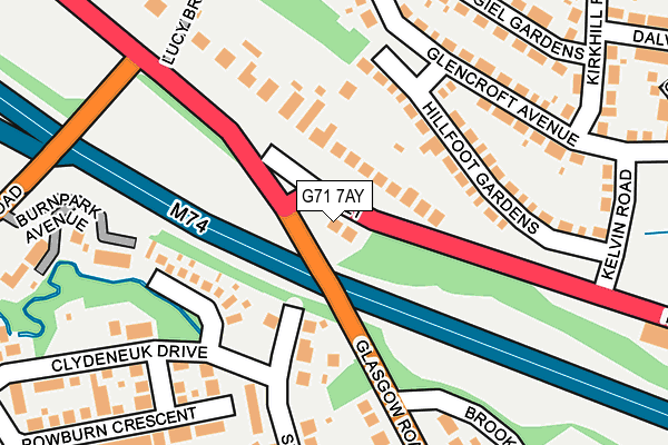 G71 7AY map - OS OpenMap – Local (Ordnance Survey)