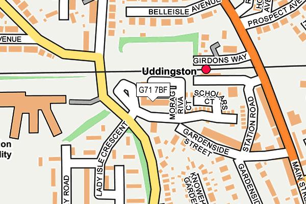 G71 7BF map - OS OpenMap – Local (Ordnance Survey)