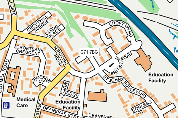 G71 7BG map - OS OpenMap – Local (Ordnance Survey)