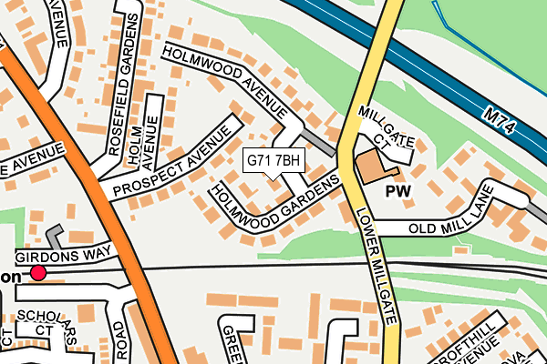 G71 7BH map - OS OpenMap – Local (Ordnance Survey)