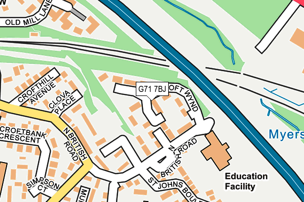 G71 7BJ map - OS OpenMap – Local (Ordnance Survey)