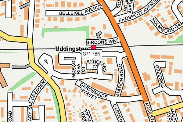 G71 7BN map - OS OpenMap – Local (Ordnance Survey)