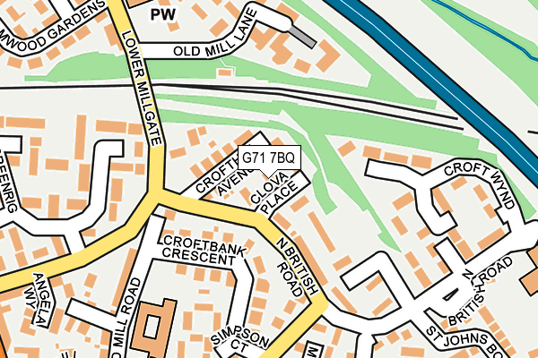 G71 7BQ map - OS OpenMap – Local (Ordnance Survey)