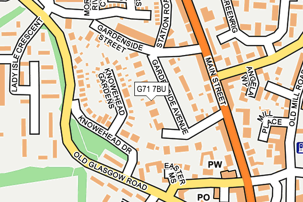 G71 7BU map - OS OpenMap – Local (Ordnance Survey)