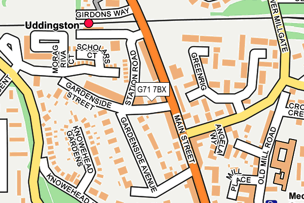 G71 7BX map - OS OpenMap – Local (Ordnance Survey)