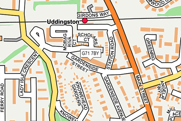 G71 7BY map - OS OpenMap – Local (Ordnance Survey)