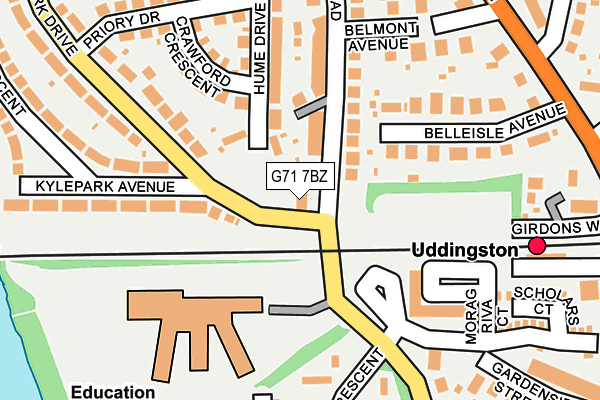 G71 7BZ map - OS OpenMap – Local (Ordnance Survey)