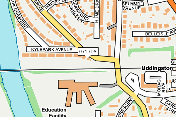 G71 7DA map - OS OpenMap – Local (Ordnance Survey)