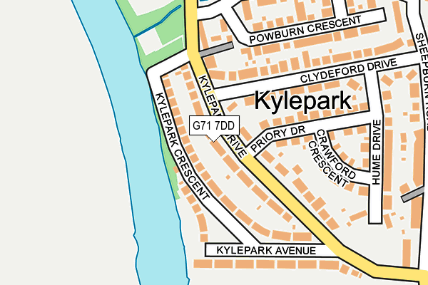 G71 7DD map - OS OpenMap – Local (Ordnance Survey)