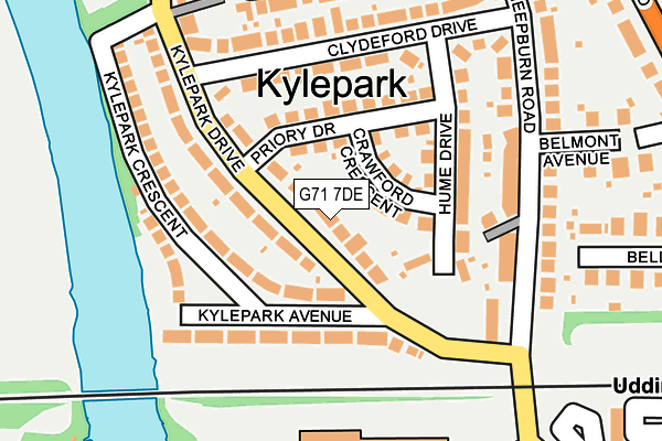 G71 7DE map - OS OpenMap – Local (Ordnance Survey)