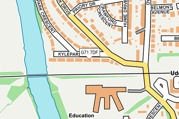 G71 7DF map - OS OpenMap – Local (Ordnance Survey)