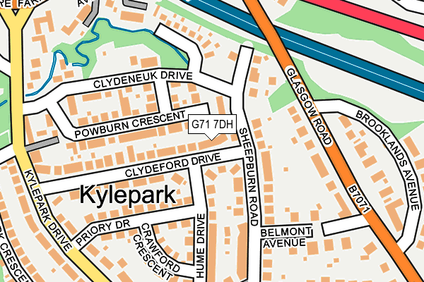 G71 7DH map - OS OpenMap – Local (Ordnance Survey)