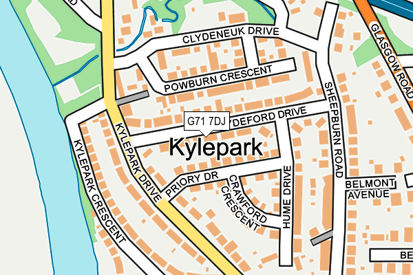 G71 7DJ map - OS OpenMap – Local (Ordnance Survey)