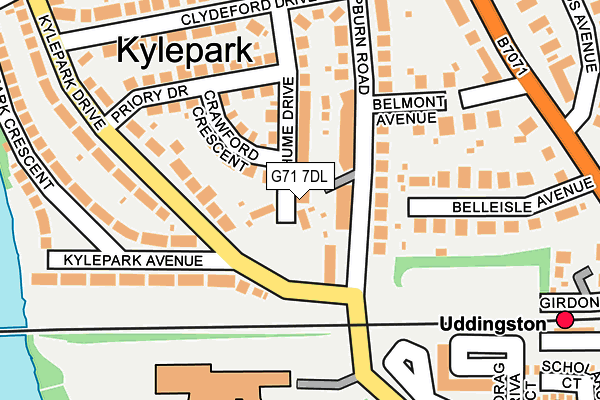 G71 7DL map - OS OpenMap – Local (Ordnance Survey)