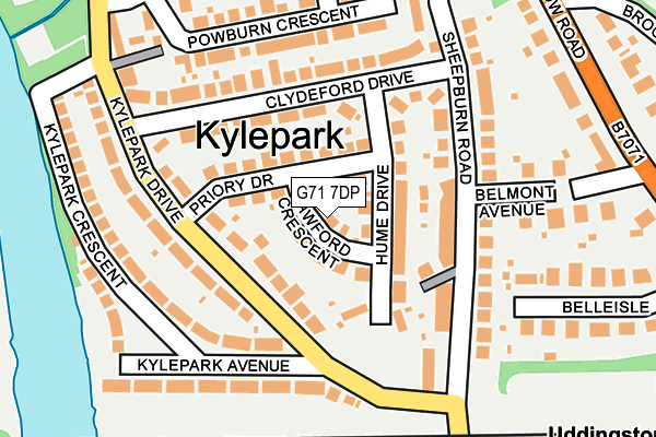 G71 7DP map - OS OpenMap – Local (Ordnance Survey)