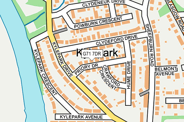 G71 7DR map - OS OpenMap – Local (Ordnance Survey)