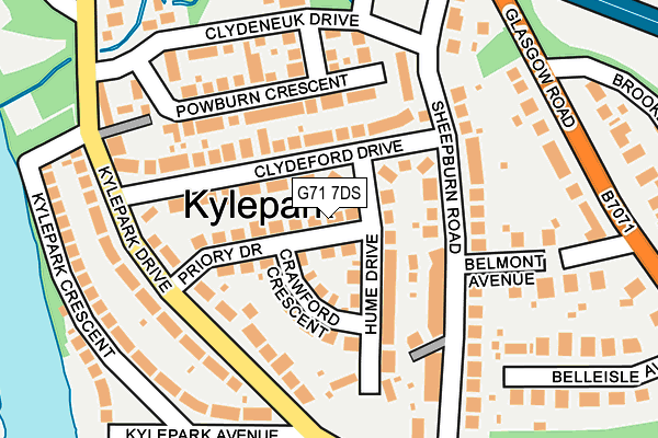 G71 7DS map - OS OpenMap – Local (Ordnance Survey)