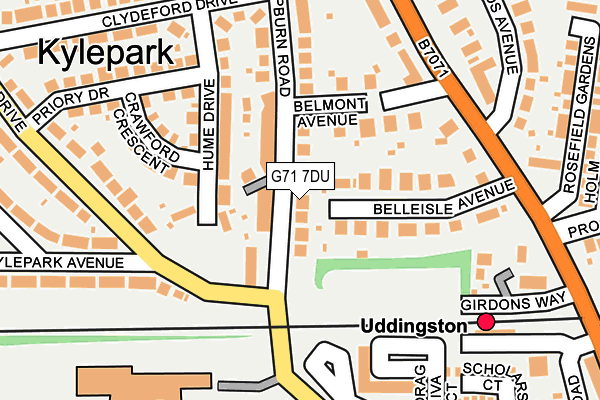 G71 7DU map - OS OpenMap – Local (Ordnance Survey)