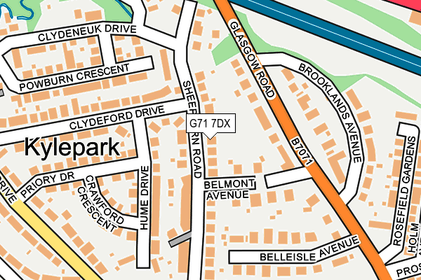 G71 7DX map - OS OpenMap – Local (Ordnance Survey)