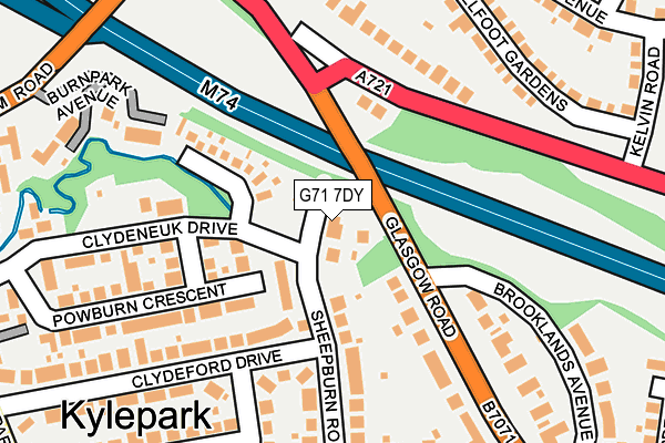 G71 7DY map - OS OpenMap – Local (Ordnance Survey)